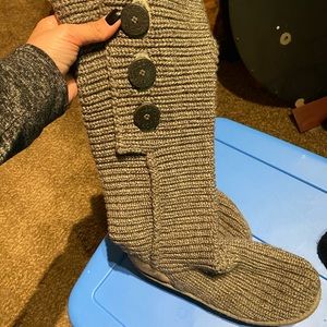 UGG Classic Cardy Button Knit Boots